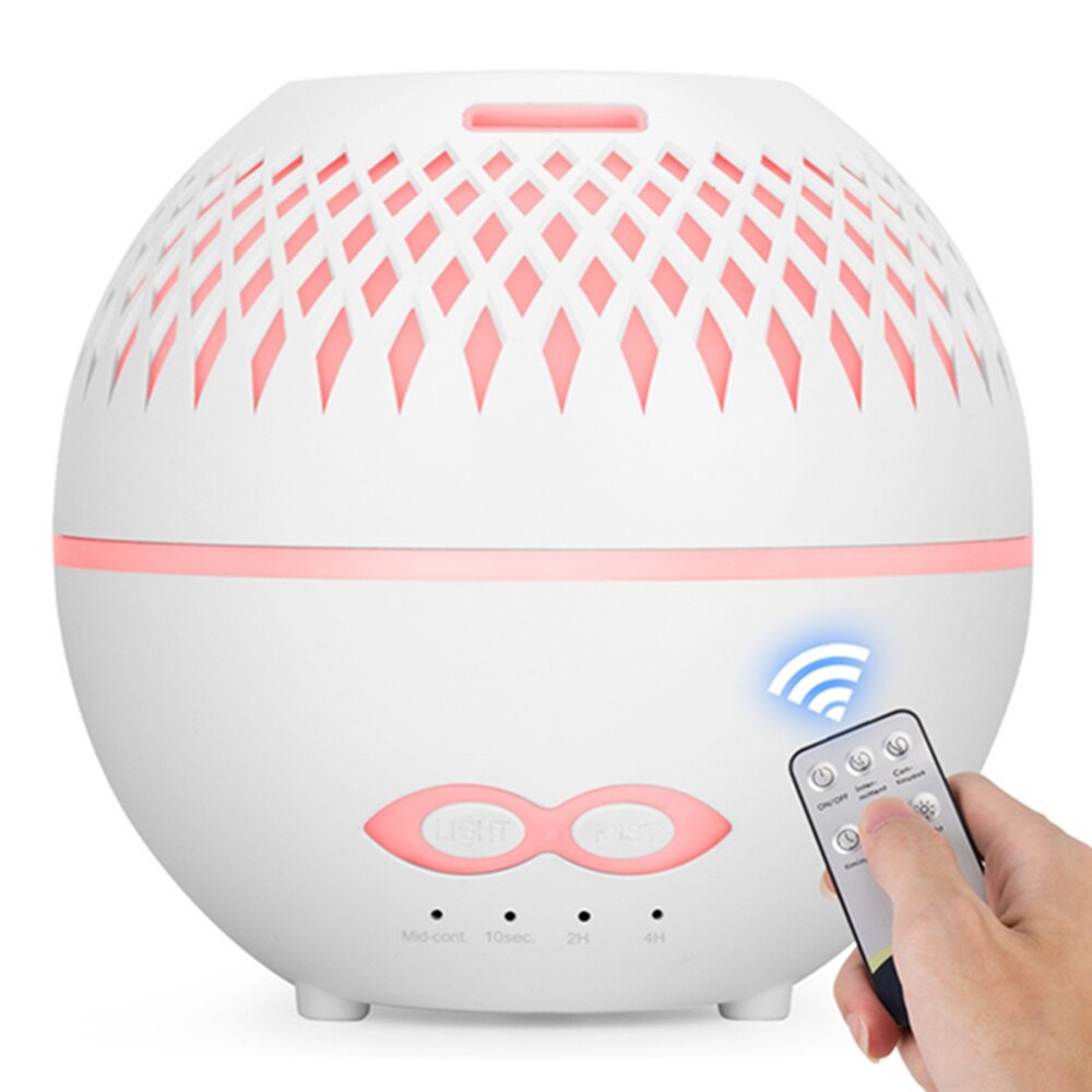 Aroma Fragrance Diffuser Aromatherapy Ultrasonic Remote Control Humidifier for Home Flavoring Environment Electric Night Light: White