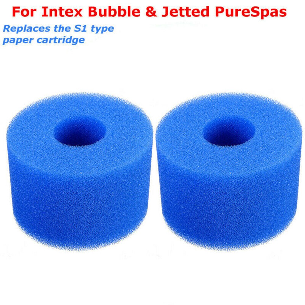2Pcs Reusable Washable Foam Tub Filter Cartridge Swimming Pool Filter Sponge Cleaning Pool Accessories