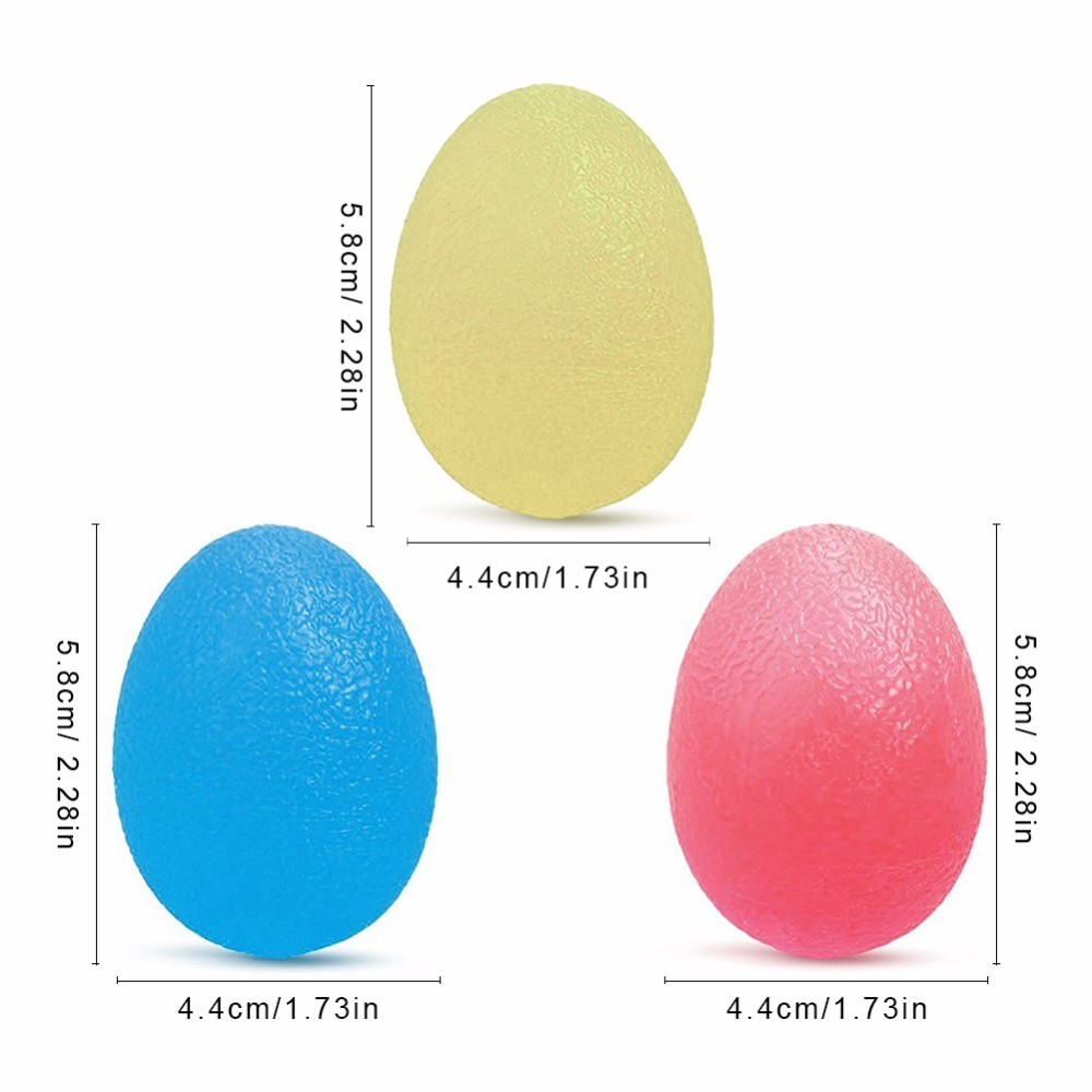 1pc Egg-shaped Silicone Fitness Relieve Gym Trigger Point Massage Ball Training Fascia Grip Ball Stress Relief Power Ball