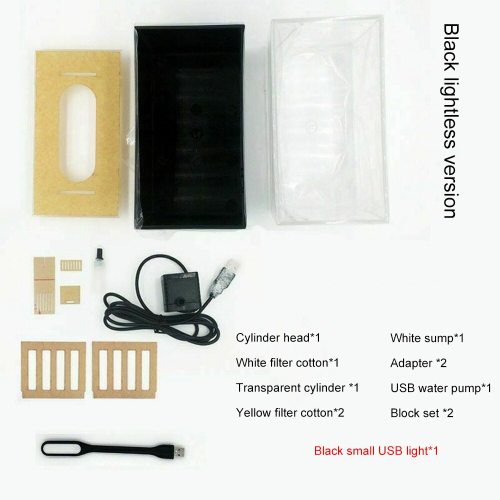 1L Mini Fish Tank Portable Fish Bowl Desktop Aquaponic Aquarium Betta Fish Bowl with Water Filtration LED Quiet Air Pump betta