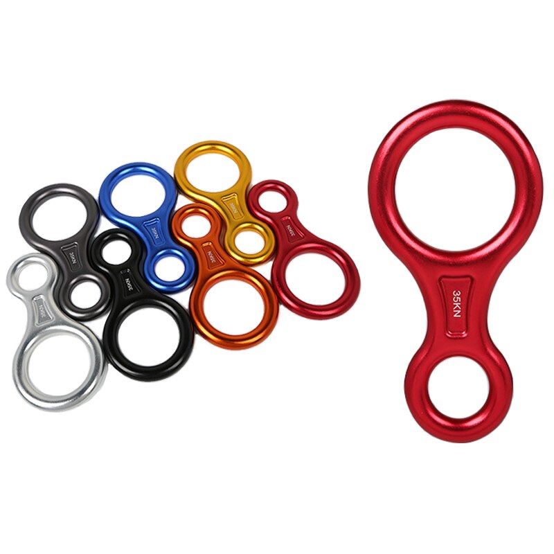 Climbing Gear Downhill Equipment 35KN Rescue Figure 8 Descender Carabiner Rigging Plate for Climbing Belaying Rappelling Device