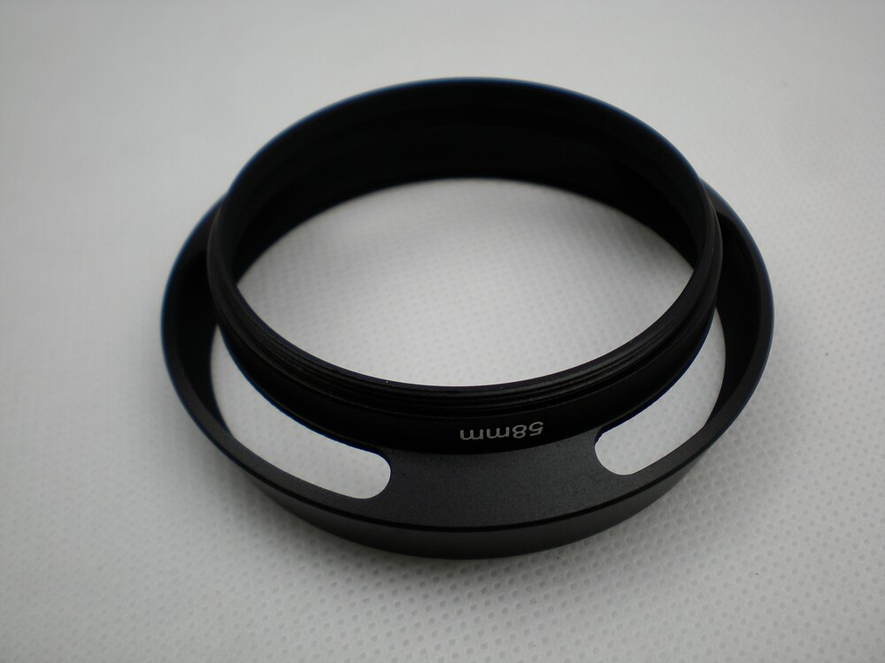 58 62 67 72 77 82mm Black Metal Vented Curved Camera lens Hood Shadow Protector Camera Accessories