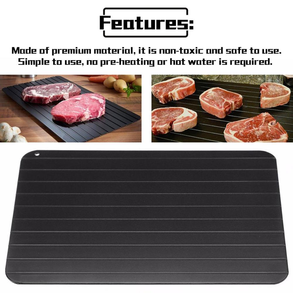 Thaw Rapid Heating Tray Fast Defrosting Tray for Freezing Meat Food Non-stick No Chemicals Safety Kitchen Tool