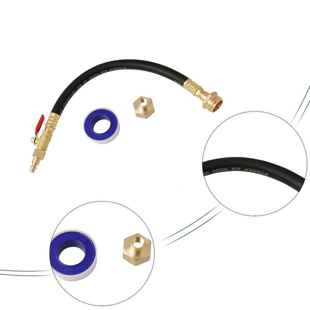 RV Sprinkler Nozzle Adapter Blower Adapter Hose Joint Antifreeze Kit Set With Shut-Off Valve Car Modification Accessories