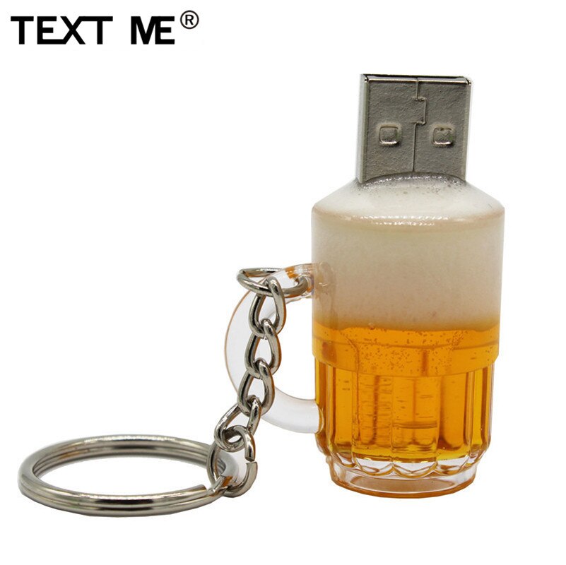 Text me pen drive usb com caneca criativa, 4gb 8gb 16gb 32gb presente u disk