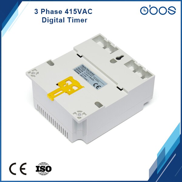 OBOS brand 415VAC 25A three phase programmable timer switch din timer with 16 times on/off per day time set range 1min-168H