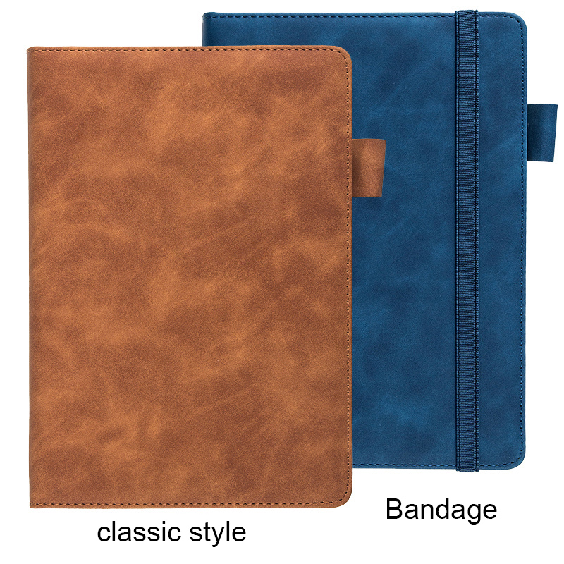 360 Pages Super Thick Wax Sense Leather A5 Notebook Business Office Daily Work Notebook NotebookS Free Portrayal Company Logo