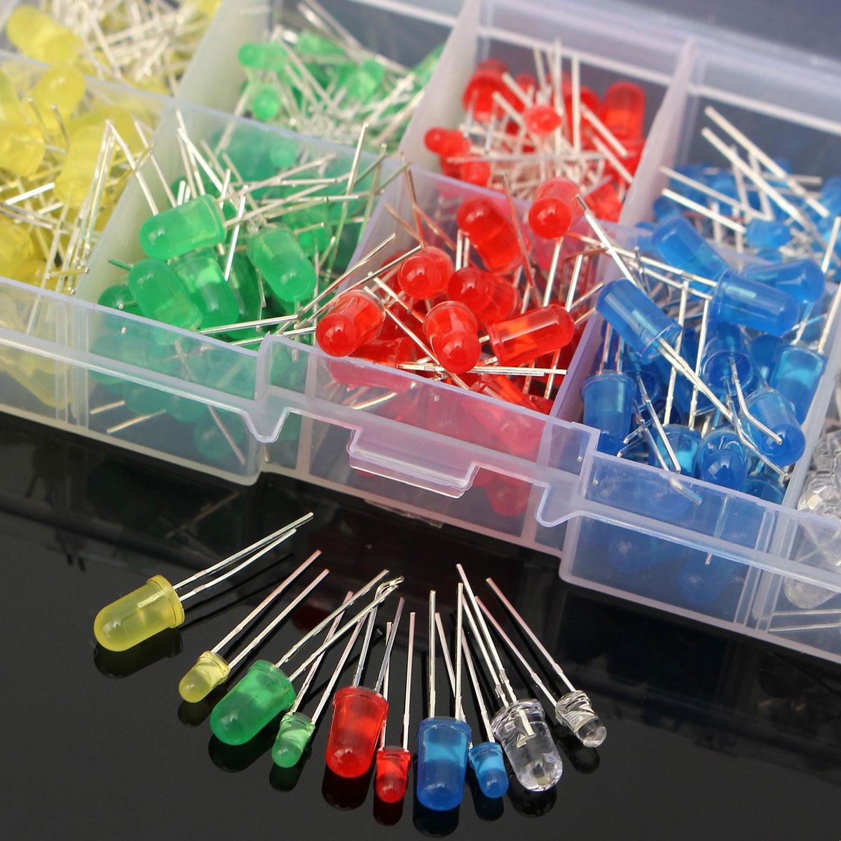 300Pcs 3mm 5mm LED Diode 10 Values Assortment Kit For Arduino
