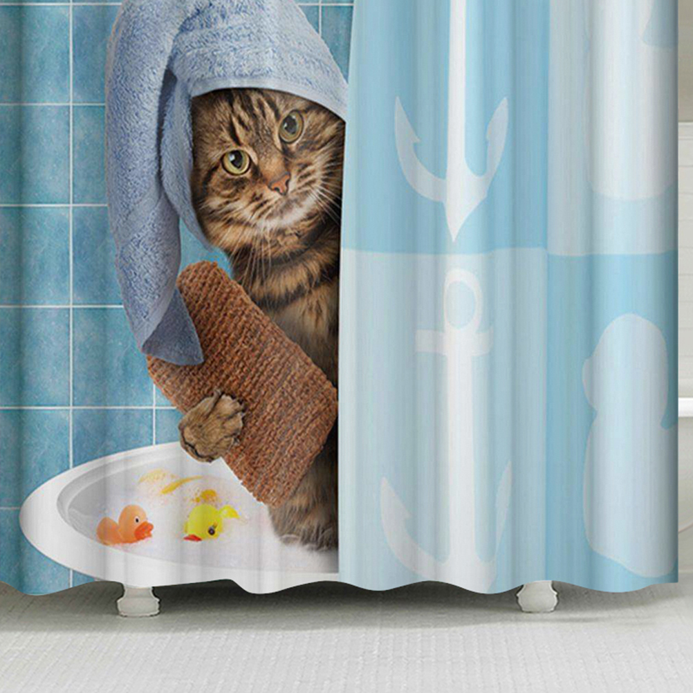 Piękna zasłona prysznicowa z nadrukiem kota, poliestrowa, wodoodporna, zasłona prysznicowa, zasłona robić łazienki, zasłona kąpielowa, zasłona robić łazienki