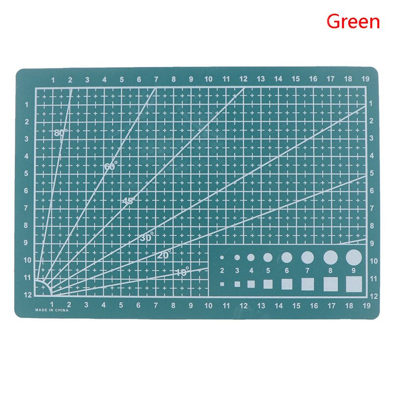 A4/A5 Grid Lines Self Healing Cutting Mat Craft Card Fabric Leather Paper Board DIY Tools Woodworking Mats Handmade Mats: 21x15cm Green