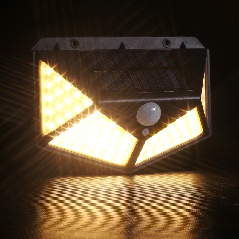 3 standen led solar lamp voor buiten solar lamp pir bewegingssensor wandlamp 100 leds waterdicht  ip65 tuin veranda straatverlichting