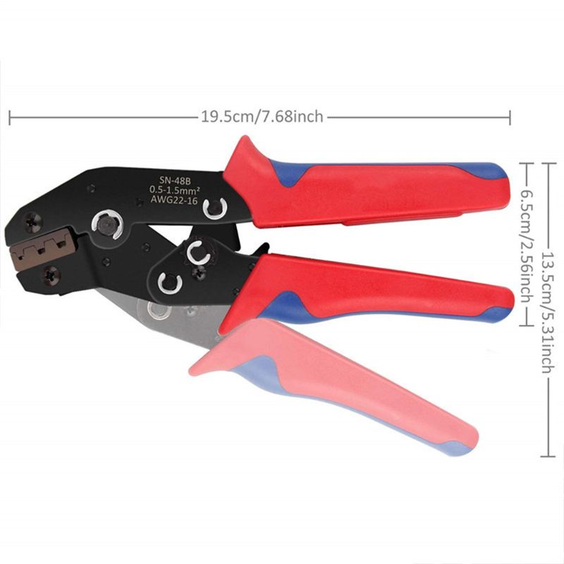 48B Crimping Plier Set With 600Pcs Insert Spring Terminal Cold Compression Pincers Wire Connector Crimper Boxed Kit