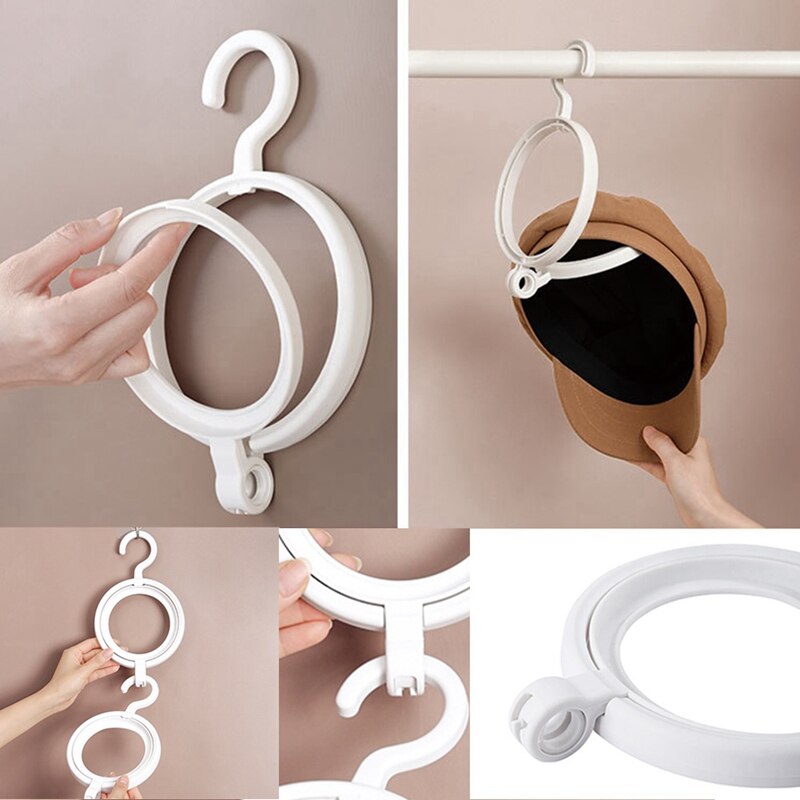 1Pc Adjustable Cap Organizer with Door Back Storage Hanging Strip Door Cap Rack Baseball Cap Holder Organizer Closet Hanger