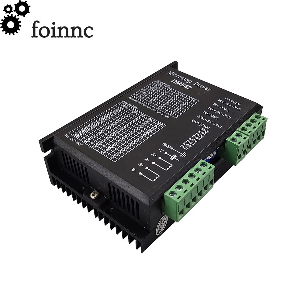 DM542 stepper motor driver 2-phase digital stepper motor driver maximum 18-48 VDC. NEMA23/34 series motors are 4.2A.