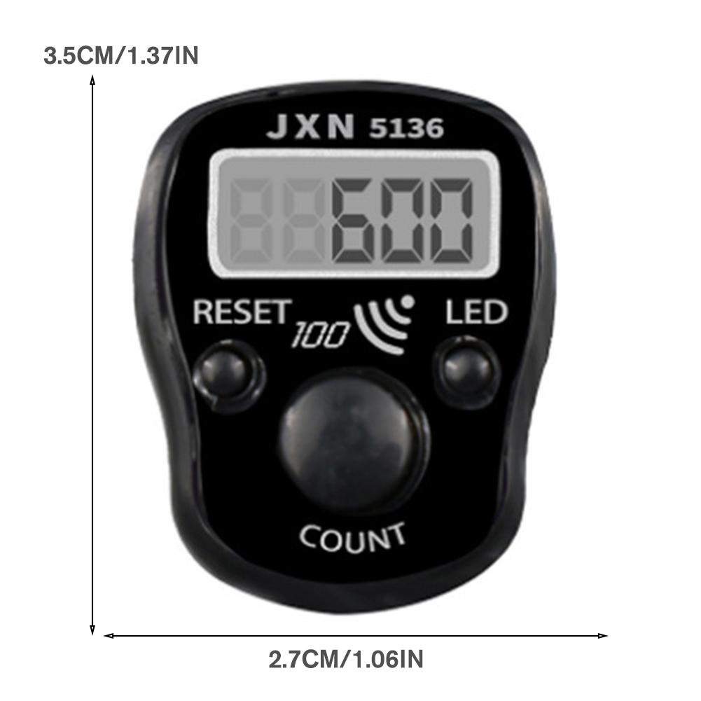 1 Stuks Elektronische Lichtgevende Digitale Vinger Tally Teller Hand Gehouden Breien Rij Teller Clicker Mini Lcd Punt Marker Teller