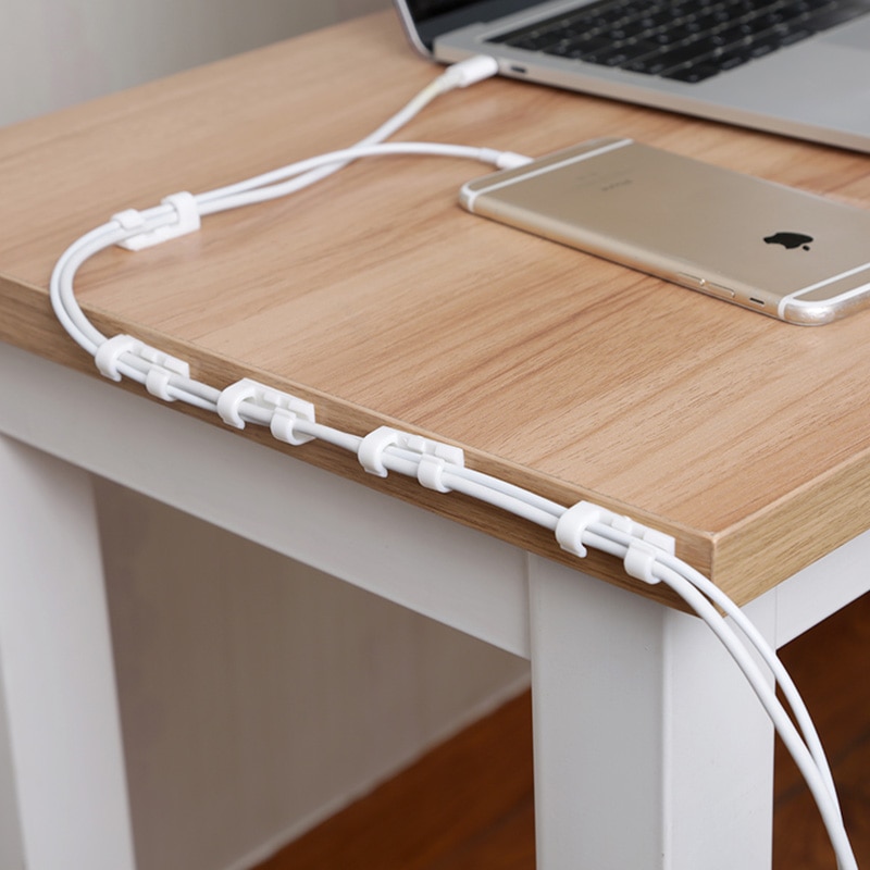 Cable Organizer Winder Clips Cable Management Desktop &amp; Workstation Wire Manager Cord Holder USB Charging Data Line Organizer