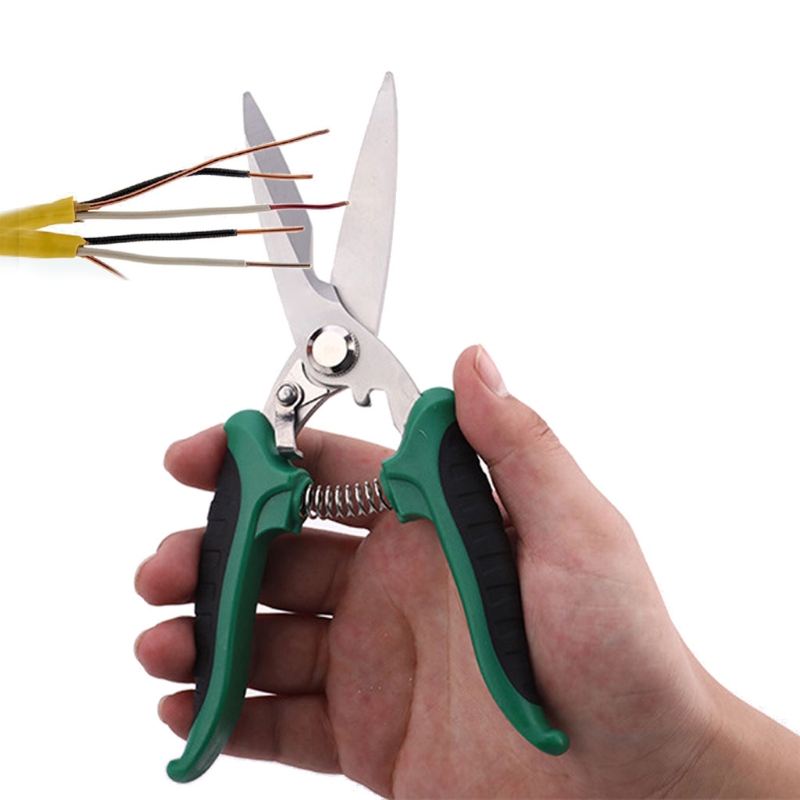 Multi-Purpose Electrician Scissors Stripping Wire Cut Tools Electrical Wire Cut