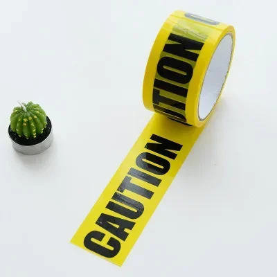 Rouleau de ruban d'avertissement jaune, 4.8cm x 25m, pour barrière de sécurité, pour Barricade de Police, pour entrepreneurs, nouvel arrivage: WHITE