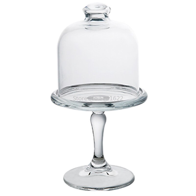 Plateau à gâteau en verre européen avec couvercle anti-poussière ménage pâtisserie assiette Western dessert assiette maison mariage décoration