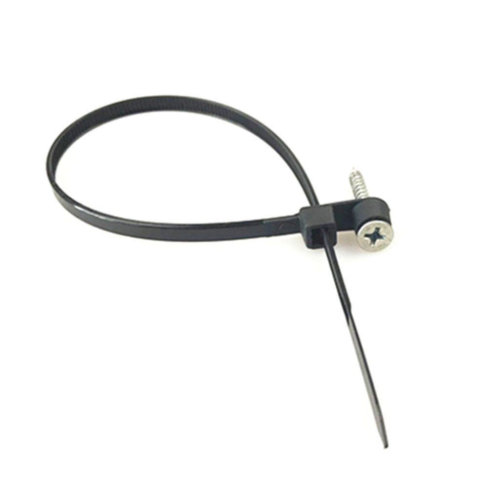 Attaches de câble en Nylon avec fermeture éclair, 100 pièces, 4x150/4x200mm, avec trou de vis, support de boucle autobloquant, lot de sangles, 100% neuf