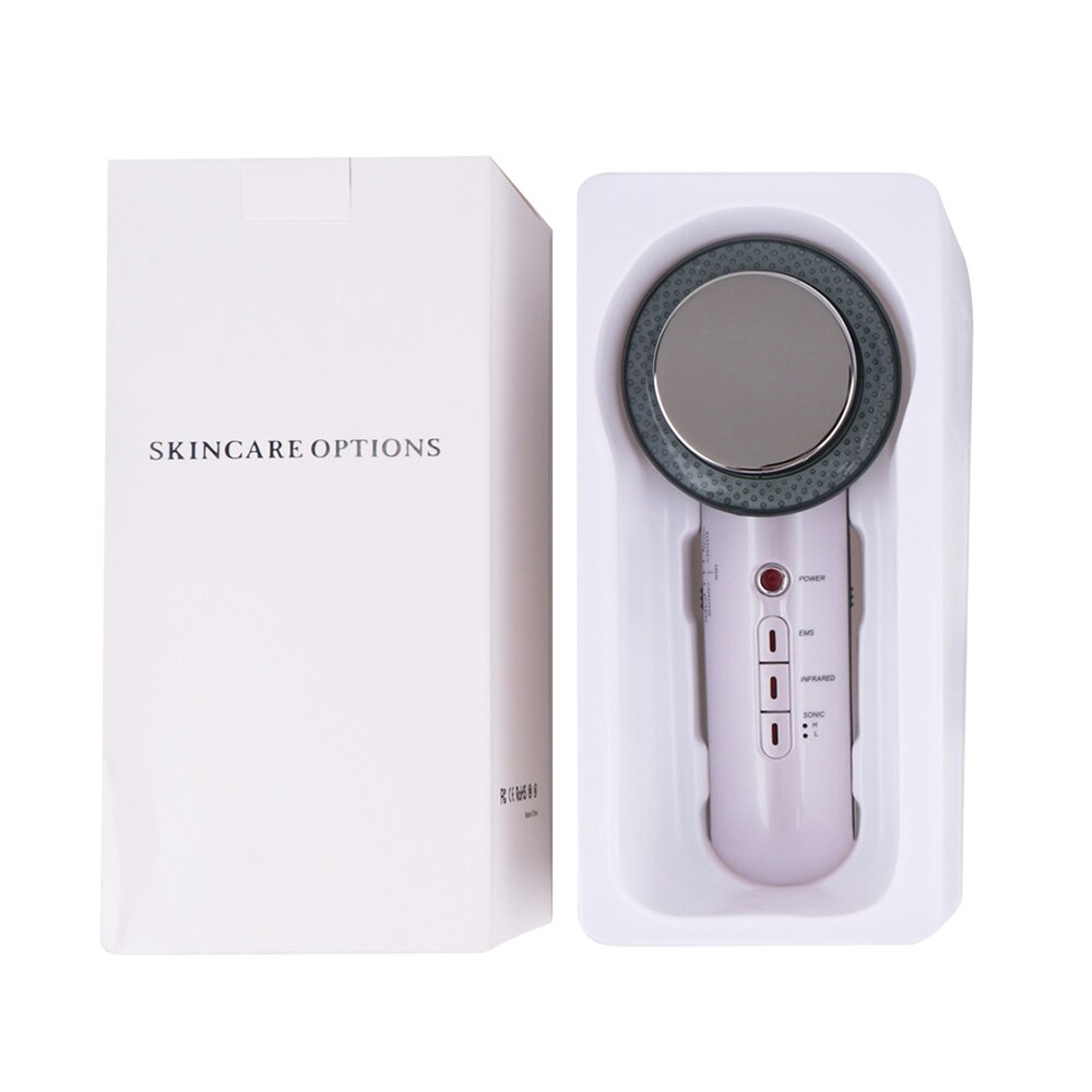 3 in 1 Facial Lifting EMS Infrared Ultrasonic Body Massager Device Ultrasound Slimming Fat Burner Cavitation Face Beauty Machine: US / Simple Box