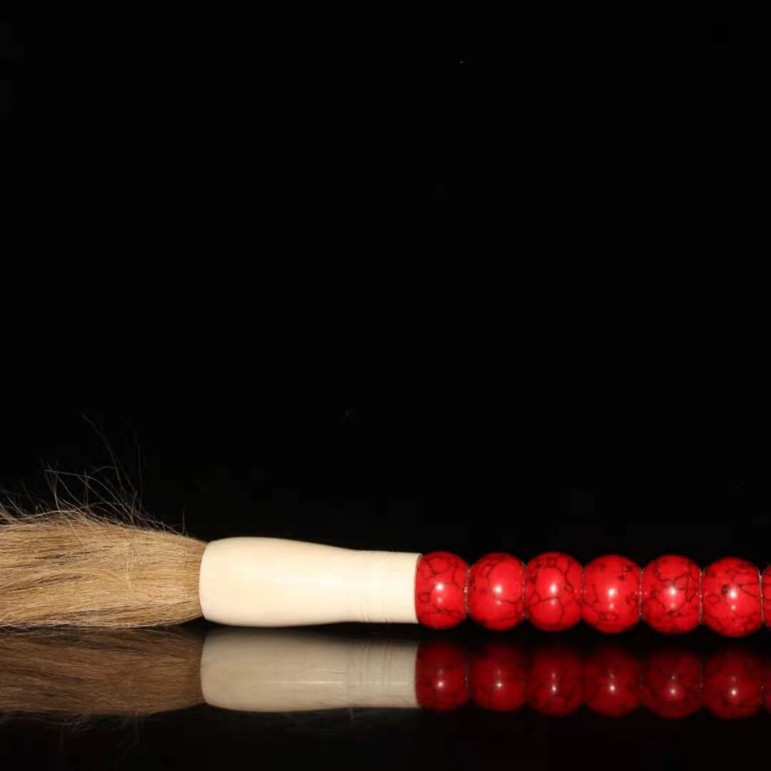 Collectie Oude Chinese Kalligrafie Schilderij Ingelegd Jades Grote Borstel/6