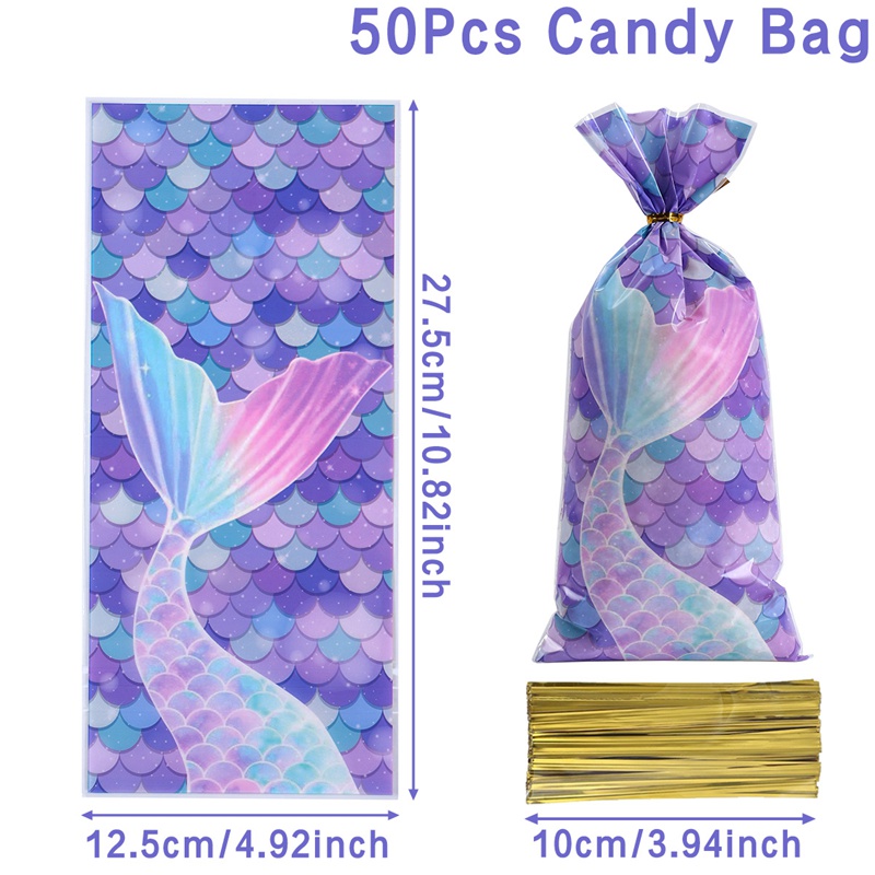 Mermaid Tail Little Mermaid Birthday Party Candy B... – Grandado