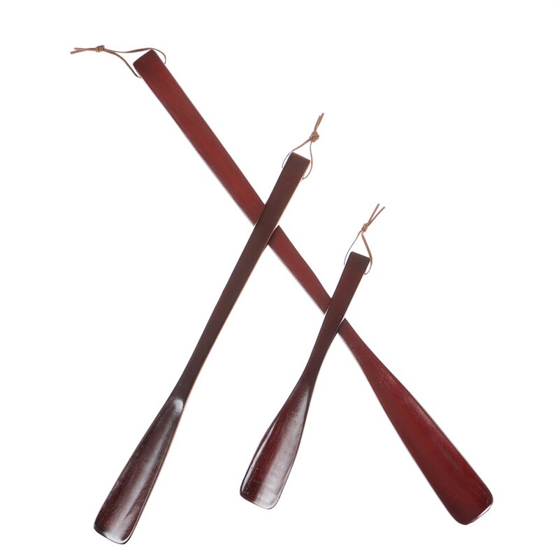 Long 25cm 40cm 54cm Craft Wooden Shoe Horn Dutch Wood Handle Shoehorn Lifter with Hanging Rope for Shoes Accessorie Horns
