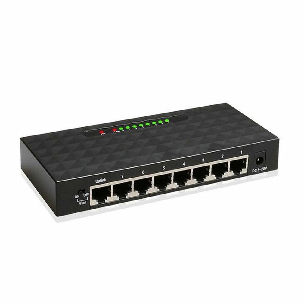 Conmutador inteligente Ethernet de 8 puertos Gigabit, conmutador de red Ethernet de alto rendimiento, 1000Mbps, inyector de Internet RJ45 Hub