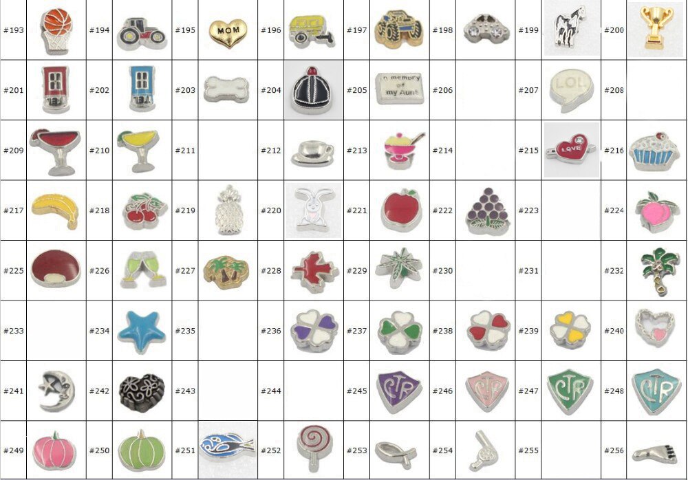 Floating Charms Floating Locket Charms Memory Locket Charms (over 500 styles per your request)