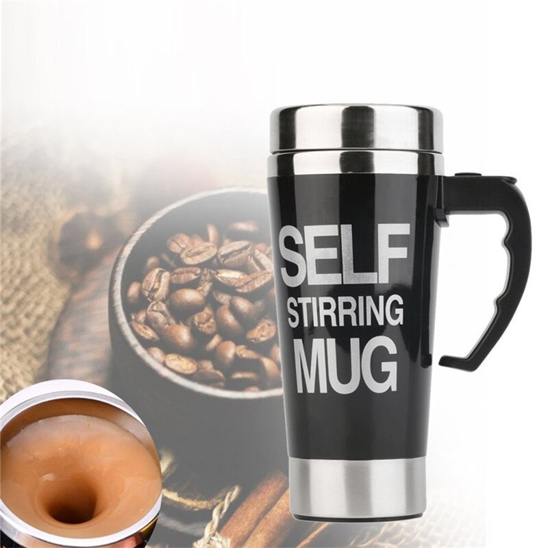 Self Stirrer Mug Automatic Double Coffee Milk Mixing Mugs Stainless Steel Thermal Insulated Cup Smart Electric Shaker Juice Cup