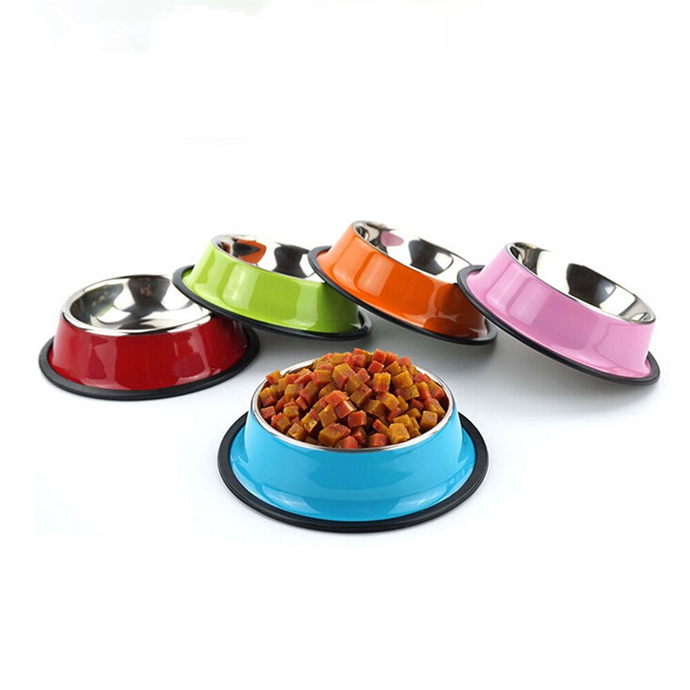 ¡Novedad! Cuencos de acero inoxidable para perros y mascotas, comida para gatos y cachorros, plato de agua para beber, alimentador, alimentación de viaje, platos antideslizantes, suministros para mascotas
