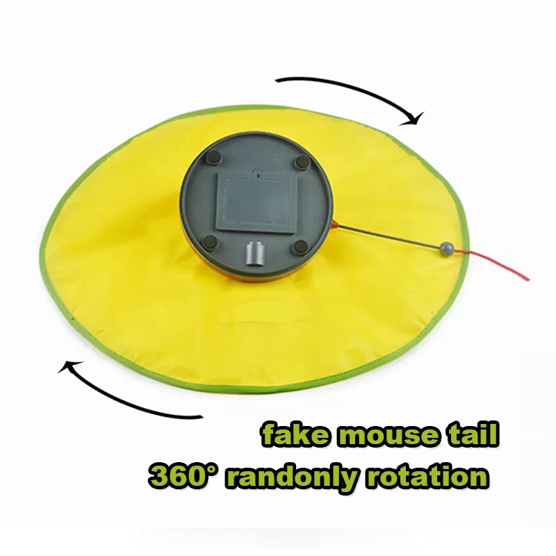 4 Speeds Smart Cat Toys Electric Motion Undercover Mouse Fabric Moving Feather Interactive Toy For Cat Kitty Automatic Pet Toy