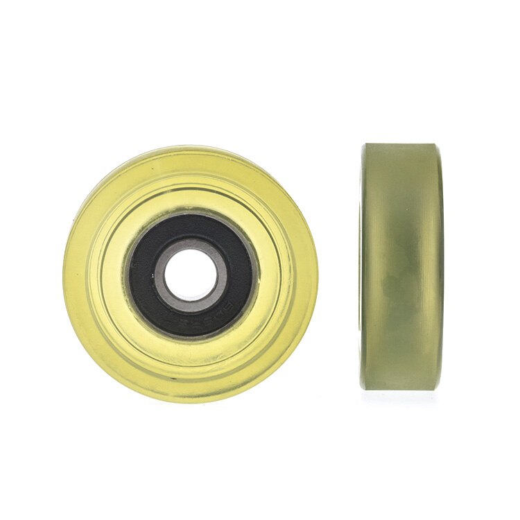 4pcs pu60840-13 rubber covered pulley PU polyurethane uniglue soft rubber wheel guide wheel flat wheel 8 * 40 * 13