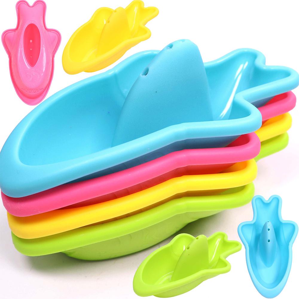 4/8pcs Set Baby Bath Boat Craft Toy Kid bagno istruzione acqua giocattolo bambino ragazzo ragazza da 1 a 3 bambino vasca da bagno schiuma spiaggia piscina