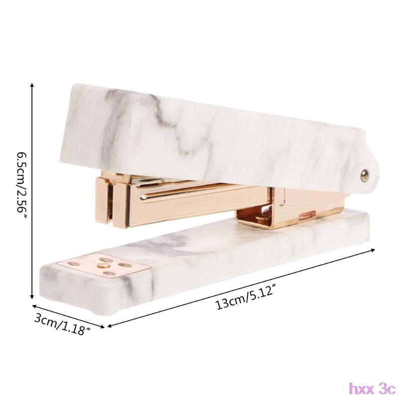 Marble Texture Stapler Manual Staples For Office Student School Home Stationery