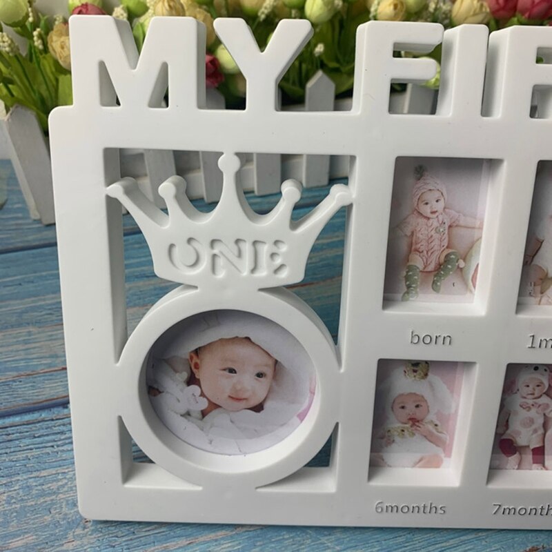 My First Year Baby Keepsake Frame 0-12 Months Pictures Photo Frame Souvenirs Kids Growing Memory