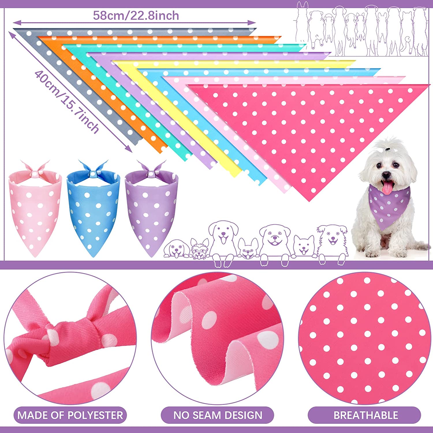 Pañuelo triangular a cuadros para perro, accesorios para babero, Bandana para perros pequeños a medianos, cachorros y gatos, 10 Uds.