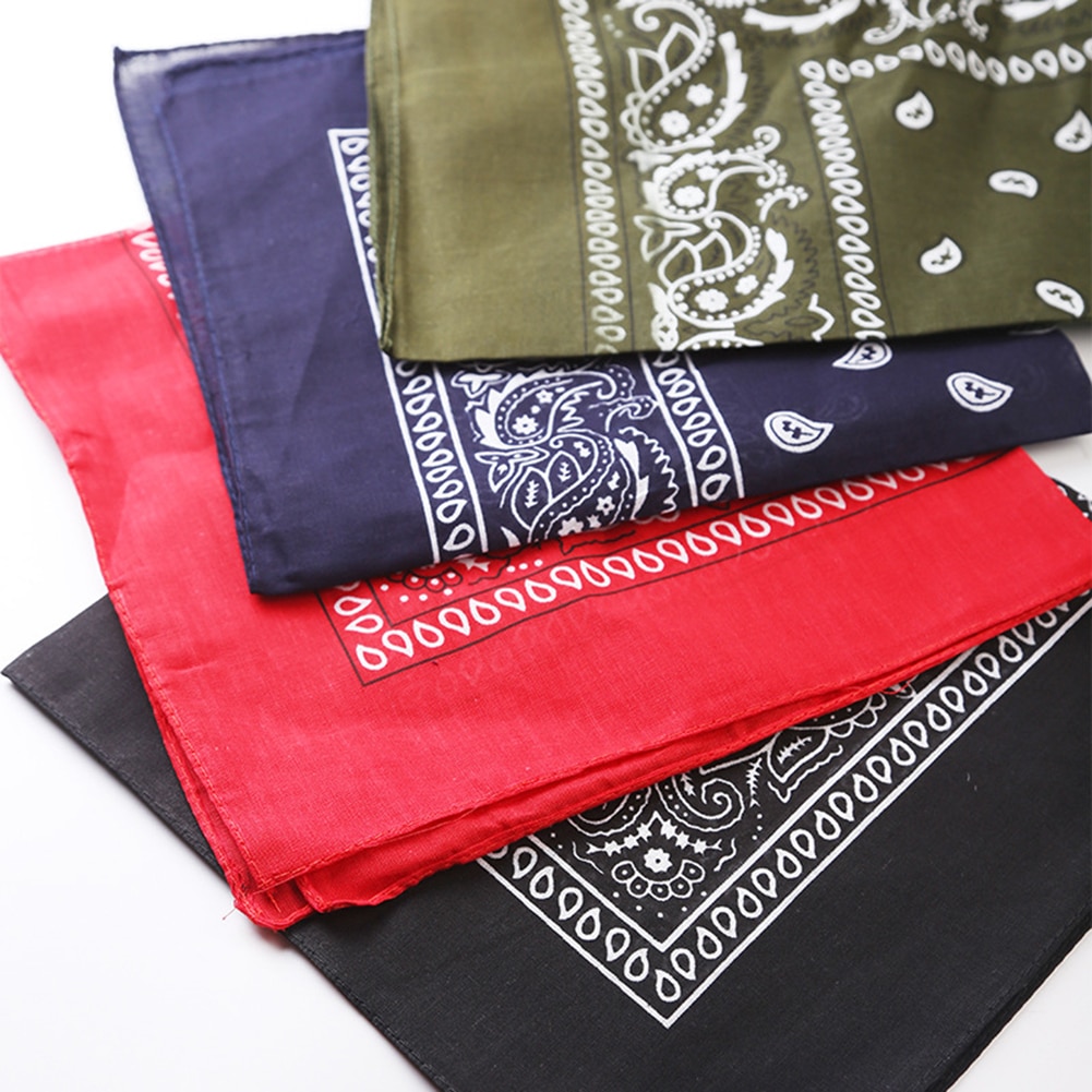 1pc- bands unisex hiphop rode bandana hoofddeksel haar nek sjaal bandana heren vierkante sjaals print zakdoek