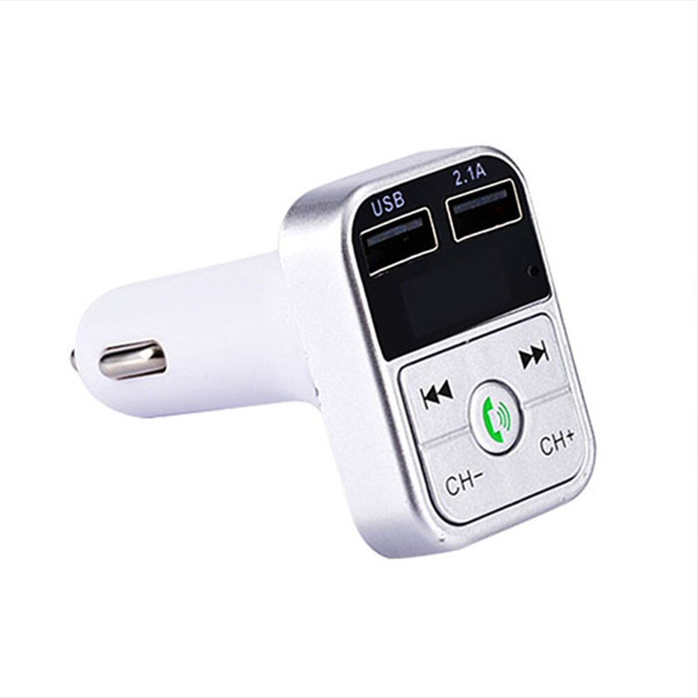 Ładowarka samochodowa usb i papierosy zapalniczka zestaw Bluetooth nadajnik FM LCD samochodowy odtwarzacz MP3 ładowarka modulator FM wnętrze samochodu: biały