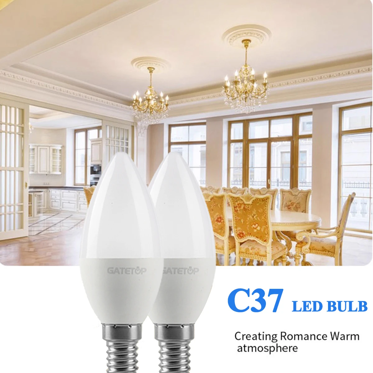 6 stks 220 V E27/E14/B22 LED Kaars Lampen, 3-7 W, hoge helderheid Energiebesparing voor Kroonluchters, Muur/Tafel/Vloerlampen & Home Decor