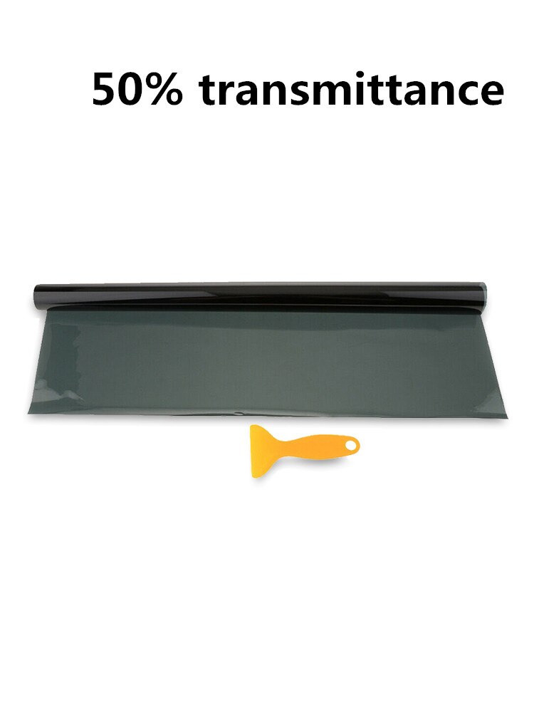 Autoglas zijruit zonwerende folie folie 50cm*100cm 50%/35%/25%/20%/15%  transmissie 1 st: 50 procent