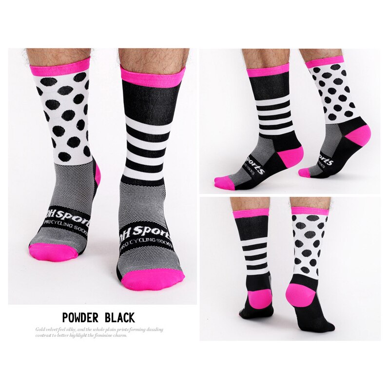 2pcs Cycling Bike Socks Sport Socks Breathable Sweat-absorbent Socks Road Bicycle Anti Slip Compression Sport Socks