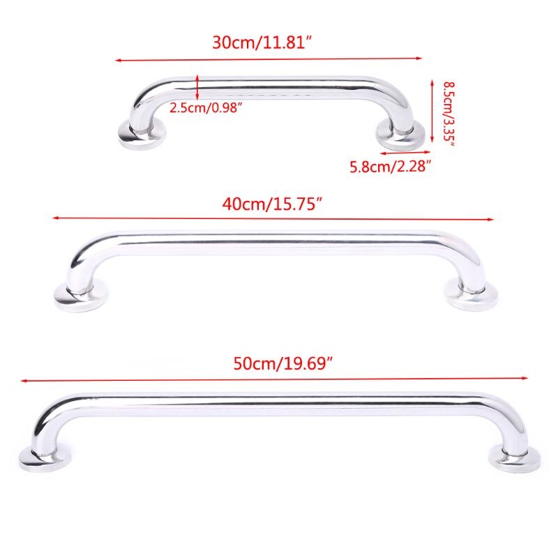 30/40/50cm rustfrit stål badekar håndliste håndtag bar bruser sikkerhed støtte håndtag håndklædeholder