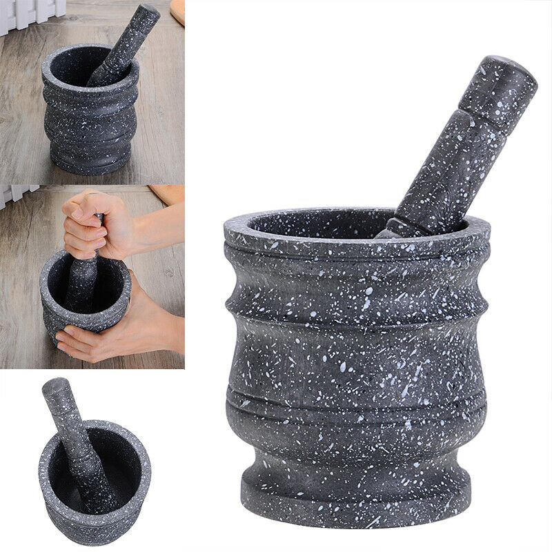 Granitt stamper & morter sett stein urt krydderkvern solid kvern kokesett