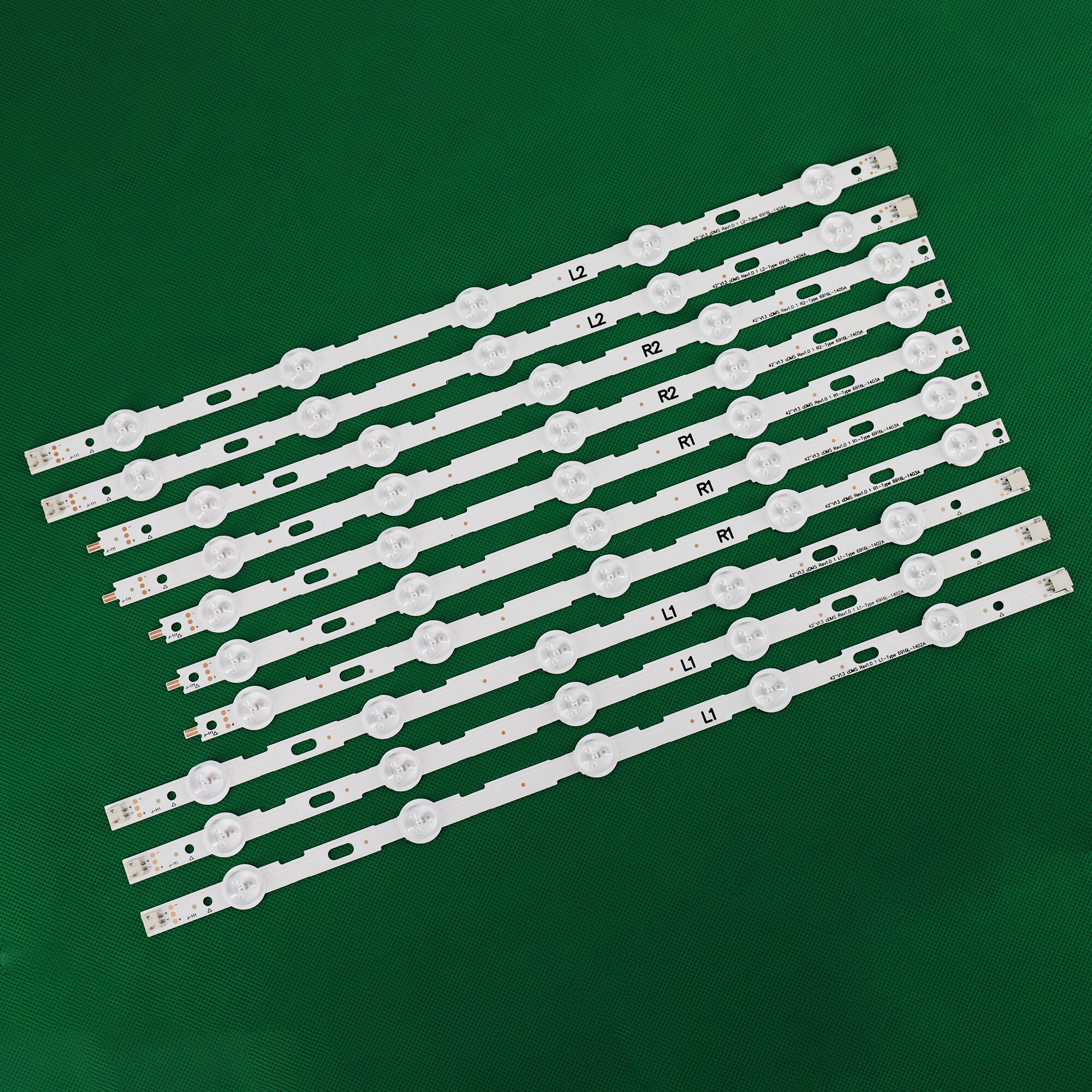 100% 10pcs/Kit LED strips for LG 42 TV 42LN5200 UM 42LN5300 UB LC420DUE SFR5 6916L 1402A 6916L 1403A 6916L 1404A 6916L 1405A