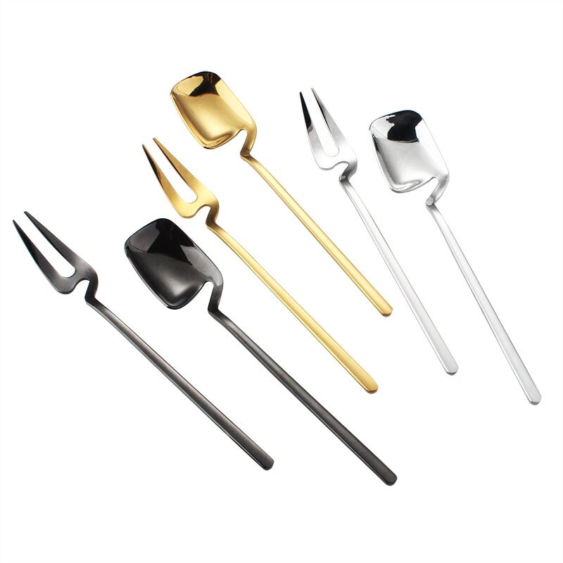 1pcs Tea Coffee Mixing Dessert coffee spoon ice cream spoon Tableware Stainless Steel Spoon Long Handle Ice Cream Scoop