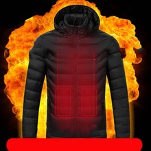 Verwarmde Jassen Vest Down Katoen Heren Vrouwen Outdoor Jas USB Elektrische Verwarming Hooded Jassen Warm Winter