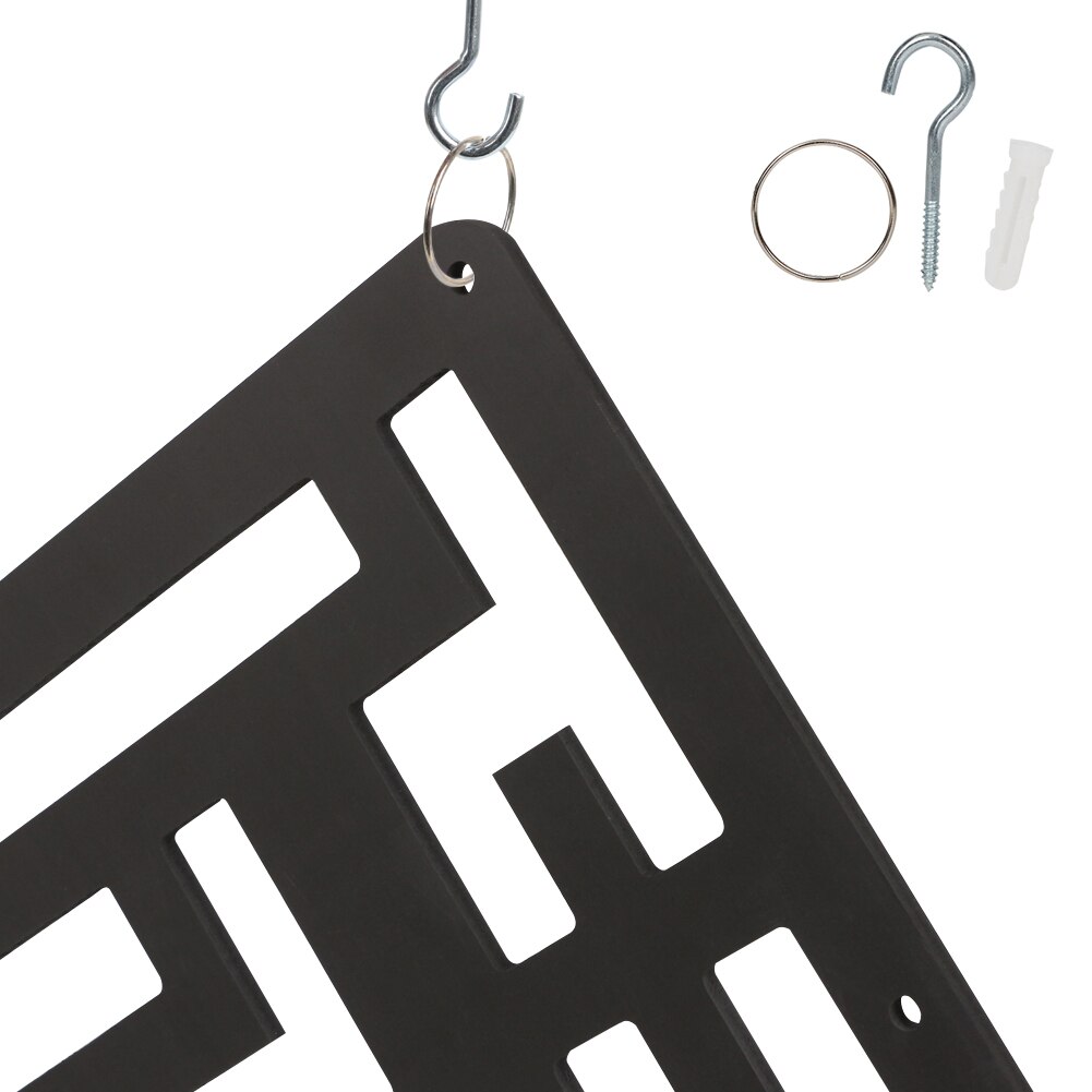 12 Pcs DIY Room Divider Screen Hanging Study Sitting Room Divider Living Room Bedroom Rooms Dining Hotel Bar School Decor Black