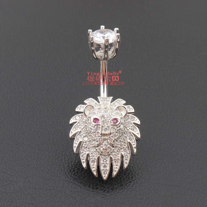 Anillo para el ombligo S925, joyería para el cuerpo, lomo de Plata de Ley 925, piedras de circonita no alérgicas, 6, 8, 10 mm de longitud, piercing, barra para el ombligo